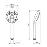 Лейка для ручного душа Kroner KRM - C717, фото , зображення 2 | SNABZHENIE.com.ua