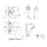Смеситель для ванны Kroner KRM Elbe N060, фото , изображение 2 | SNABZHENIE.com.ua