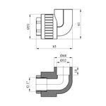 Колено PPR GrandiTherm 32х1 РВ, фото , изображение 2 | SNABZHENIE.com.ua
