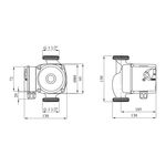 Циркуляционный насос Forwater 25/6-130 с гайками New, фото , изображение 2 | SNABZHENIE.com.ua