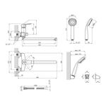 Смеситель для ванны Kroner KRM Odra C070, фото , изображение 2 | SNABZHENIE.com.ua