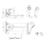 Смеситель для ванны Kroner KRM Odra C071, фото , изображение 2 | SNABZHENIE.com.ua