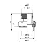 Американка PPR Rozma 50х1 1/2 РН, фото , зображення 2 | SNABZHENIE.com.ua