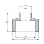 Редукционная муфта PPR Rozma 90х40 мм, фото , изображение 2 | SNABZHENIE.com.ua