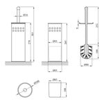 Ершик для унитаза Kroner KRM Rizze - ACC321-1, фото , изображение 2 | SNABZHENIE.com.ua