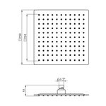 Лейка для душа Kroner KRP Edelstahl Kubus 25 см, фото , изображение 2 | SNABZHENIE.com.ua