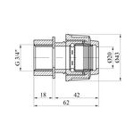 Муфта ПЕ SPT 20х3/4 РВ, фото , зображення 2 | SNABZHENIE.com.ua
