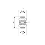 Муфта металлопластиковая STA 16х16 никелированная, фото , изображение 2 | SNABZHENIE.com.ua