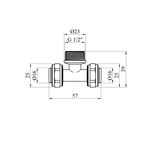 Тройник металлопластиковий STA (DN) 16х1/2 РН, фото , зображення 2 | SNABZHENIE.com.ua
