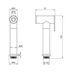 Лейка для гігієнічного душа Kroner KRM - C710, фото , зображення 2 | SNABZHENIE.com.ua
