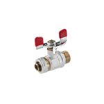 Кран шаровий металлопластиковий STA (DN) 16х1/2 РН нікельований, фото , зображення 3 | SNABZHENIE.com.ua