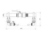 Байпас короткий STA (DN) 40 с полупроходным краном, фото , изображение 2 | SNABZHENIE.com.ua