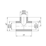 Тройник перехідний PPR GrandiTherm 25х20х25 мм, фото , зображення 2 | SNABZHENIE.com.ua