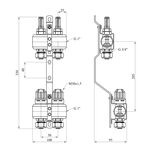 Коллектор Karro на 2 выхода с евроконусами, хромированный KR-20160, фото , изображение 2 | SNABZHENIE.com.ua