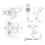 Смеситель для ванны Kroner KRP Bremen C060, фото , изображение 2 | SNABZHENIE.com.ua