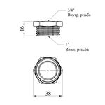 Футорка Karro 1х3/4 НВ нікельована KR-3115, фото , зображення 2 | SNABZHENIE.com.ua