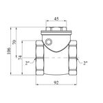 Лепестковий клапан Karro 2 ВВ латунний KR-107, фото , зображення 2 | SNABZHENIE.com.ua