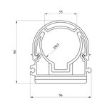 Крепление для труб PPR Rozma с дугой 63 мм, фото , изображение 2 | SNABZHENIE.com.ua