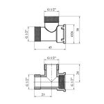 Тройник STA 1/2 ННВ латунний, фото , зображення 2 | SNABZHENIE.com.ua