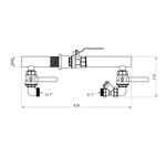 Байпас короткий в сборе STA 40 с краном, фото , изображение 2 | SNABZHENIE.com.ua