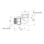 Сгон-американка угловая Karro 1 ВН никелированная KR-3103, фото , изображение 2 | SNABZHENIE.com.ua