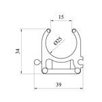 Крепление для труб PPR GrandiTherm 25 мм, фото , изображение 2 | SNABZHENIE.com.ua