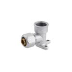 Колено настенное металлопластиковое Karro 16х1/2 РВ никель KR-0820, фото  | SNABZHENIE.com.ua