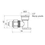 Колено настенное металлопластиковое Karro 16х1/2 РВ никель KR-0820, фото , изображение 2 | SNABZHENIE.com.ua