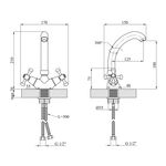 Змішувач для кухні Kroner KRM Rhein - C031, фото , зображення 2 | SNABZHENIE.com.ua
