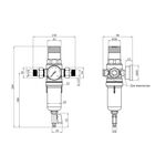 Самоочищающийся фильтр с редуктором давления Karro 1/2 KR-8800, фото , изображение 2 | SNABZHENIE.com.ua