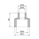 Редукционная муфта PPR GrandiTherm 40х20 мм, фото , изображение 2 | SNABZHENIE.com.ua