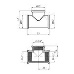 Тройник Karro 3/4 ВВВ никелированный KR-3213, фото , изображение 2 | SNABZHENIE.com.ua