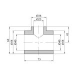 Переходной тройник PPR GrandiTherm 40х25х40 мм, фото , изображение 2 | SNABZHENIE.com.ua