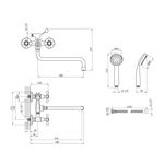 Смеситель для ванной Agua Toledo C075, фото , изображение 2 | SNABZHENIE.com.ua