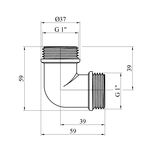 Уголок STA Premium 1 НН нікельований, фото , зображення 2 | SNABZHENIE.com.ua