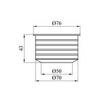 Переходник для внутренней канализации Rozma 70x50 мм, фото , изображение 2 | SNABZHENIE.com.ua