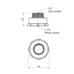 Переход STA 1 1/4х3/4 ВН латунний, фото , зображення 2 | SNABZHENIE.com.ua