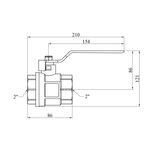 Кран шаровой Valves 2 ВВ PN30 с синей ручкой, фото , изображение 2 | SNABZHENIE.com.ua