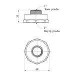 Переходник STA 2х1 ВН латунний, фото , зображення 2 | SNABZHENIE.com.ua
