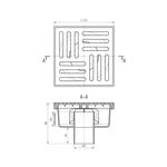 Трап ANIplast вертикальный 50 мм с решеткой 15х15 см TA5210EU, фото , изображение 2 | SNABZHENIE.com.ua
