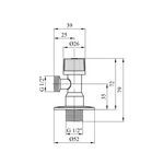 Кран приборный Karro 1/2 х1/2 KR-5001, фото , изображение 2 | SNABZHENIE.com.ua