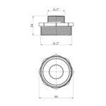 Ниппель перехідний STA 2х1 НН латунний, фото , зображення 2 | SNABZHENIE.com.ua