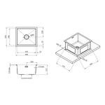 Кухонная мойка Kroner KRP Gebürstet 4843HM (3,0/1,0 мм), фото , изображение 2 | SNABZHENIE.com.ua