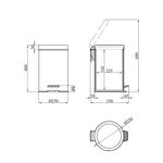 Ведро для сміття Kroner KRM Rizze - ACE414 12 л, фото , зображення 2 | SNABZHENIE.com.ua