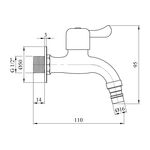 Кран для полива Kroner KRP Edelstahl Klassisch - ESG099 1/2'' НР, фото , зображення 2 | SNABZHENIE.com.ua
