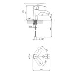 Змішувач для раковини Kroner KRP Konstante - C010A, фото , зображення 2 | SNABZHENIE.com.ua