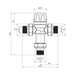 Смесительный термостатичний кран Karro 1/2 ННН KR-1081 нікельований, фото , зображення 2 | SNABZHENIE.com.ua
