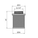 Сетка для обратного клапана Karro 3/4 из нержавеющей стали KR-6122, фото , изображение 2 | SNABZHENIE.com.ua