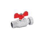 Кран шаровой с накидной гайкой 3/4" Karro, никелированный, фото  | SNABZHENIE.com.ua