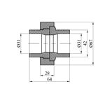 Розбірне з'єднання PPR Rozma 32 мм, фото , зображення 2 | SNABZHENIE.com.ua